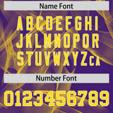 Custom Purple Fumes Graffiti Pattern Authentic Baseball Jersey