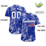 Custom Royal Fumes Graffiti Pattern Authentic Baseball Jersey
