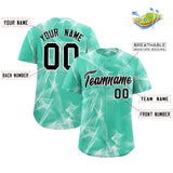Custom Bright Green Fumes Graffiti Pattern Authentic Baseball Jersey