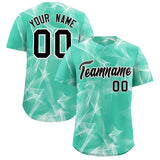 Custom Bright Green Fumes Graffiti Pattern Authentic Baseball Jersey