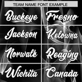 Custom Black Fumes Graffiti Pattern Authentic Baseball Jersey