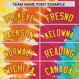 Custom Multi Color Tie-Dye Graffiti Pattern Authentic Baseball Jersey
