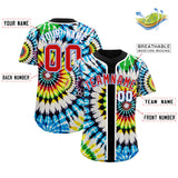 Custom Black Tie-Dye Graffiti Pattern Authentic Baseball Jersey