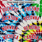 Custom Black Tie-Dye Graffiti Pattern Authentic Baseball Jersey