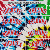 Custom Multi Color Tie-Dye Graffiti Pattern Authentic Baseball Jersey
