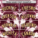 Custom Crimson Tie-Dye Graffiti Pattern Authentic Baseball Jersey