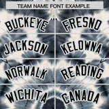 Custom Silver Tie-Dye Graffiti Pattern Authentic Baseball Jersey