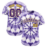Custom Multi Color Tie-Dye Graffiti Pattern Authentic Baseball Jersey