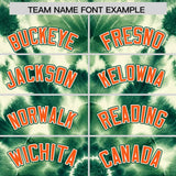 Custom Green Tie-Dye Graffiti Pattern Authentic Baseball Jersey