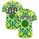 Custom Multi Color Tie-Dye Graffiti Pattern Authentic Baseball Jersey
