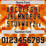 Custom Orange Tie-Dye Graffiti Pattern Authentic Baseball Jersey
