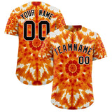 Custom Multi Color Tie-Dye Graffiti Pattern Authentic Baseball Jersey