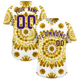 Custom Multi Color Tie-Dye Graffiti Pattern Authentic Baseball Jersey