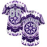 Custom Multi Color Tie-Dye Graffiti Pattern Authentic Baseball Jersey