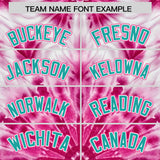 Custom Multi Color Tie-Dye Graffiti Pattern Authentic Baseball Jersey
