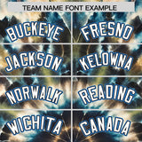 Custom Black Tie-Dye Graffiti Pattern Authentic Baseball Jersey