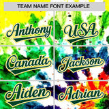 Custom Black Tie-Dye Graffiti Pattern Authentic Baseball Jersey