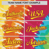Custom Multi Color Tie-Dye Graffiti Pattern Authentic Baseball Jersey