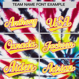 Custom Black Tie-Dye Graffiti Pattern Authentic Baseball Jersey
