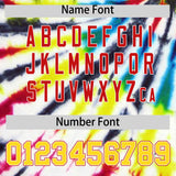 Custom Multi Color Tie-Dye Graffiti Pattern Authentic Baseball Jersey