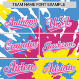 Custom Multi Color Tie-Dye Graffiti Pattern Authentic Baseball Jersey
