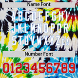 Custom Black Tie-Dye Graffiti Pattern Authentic Baseball Jersey