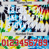 Custom Multi Color Tie-Dye Graffiti Pattern Authentic Baseball Jersey