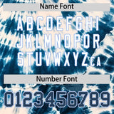 Custom Midnight Blue Tie-Dye Graffiti Pattern Authentic Baseball Jersey