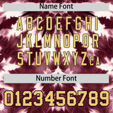 Custom Crimson Tie-Dye Graffiti Pattern Authentic Baseball Jersey