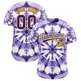 Custom Multi Color Tie-Dye Graffiti Pattern Authentic Baseball Jersey