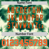 Custom Green Tie-Dye Graffiti Pattern Authentic Baseball Jersey