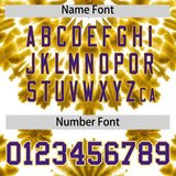 Custom Gold Tie-Dye Graffiti Pattern Authentic Baseball Jersey