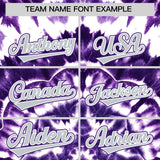 Custom Purple Tie-Dye Graffiti Pattern Authentic Baseball Jersey