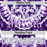 Custom Purple Tie-Dye Graffiti Pattern Authentic Baseball Jersey