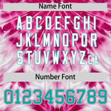 Custom Pink Tie-Dye Graffiti Pattern Authentic Baseball Jersey