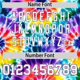 Custom Multi Color Tie-Dye Graffiti Pattern Authentic Baseball Jersey