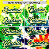 Custom Black Tie-Dye Graffiti Pattern Authentic Baseball Jersey