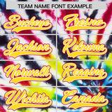 Custom Black Tie-Dye Graffiti Pattern Authentic Baseball Jersey