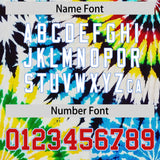 Custom Multi Color Tie-Dye Graffiti Pattern Authentic Baseball Jersey
