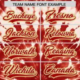 Custom Multi Color Tie-Dye Graffiti Pattern Authentic Baseball Jersey