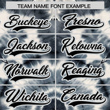 Custom Silver Tie-Dye Graffiti Pattern Authentic Baseball Jersey