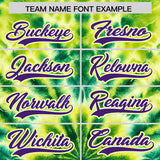 Custom Multi Color Tie-Dye Graffiti Pattern Authentic Baseball Jersey