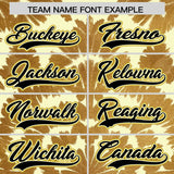 Custom Cream Tie-Dye Graffiti Pattern Authentic Baseball Jersey