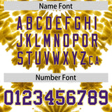 Custom Gold Tie-Dye Graffiti Pattern Authentic Baseball Jersey