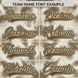 Custom Cream Tie-Dye Graffiti Pattern Authentic Baseball Jersey