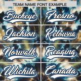 Custom Multi Color Tie-Dye Graffiti Pattern Authentic Baseball Jersey
