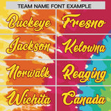 Custom Multi Color Tie-Dye Graffiti Pattern Authentic Baseball Jersey
