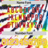 Custom Black Tie-Dye Graffiti Pattern Authentic Baseball Jersey