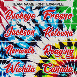 Custom Black Tie-Dye Graffiti Pattern Authentic Baseball Jersey