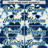 Custom Multi Color Tie-Dye Graffiti Pattern Authentic Baseball Jersey